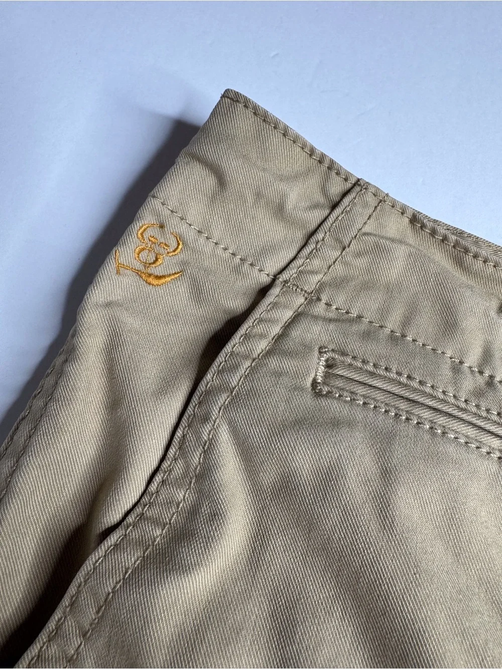 Birdwell Beach Britches Khaki Drawstring Chino Pants 36 x 27 Straight Leg